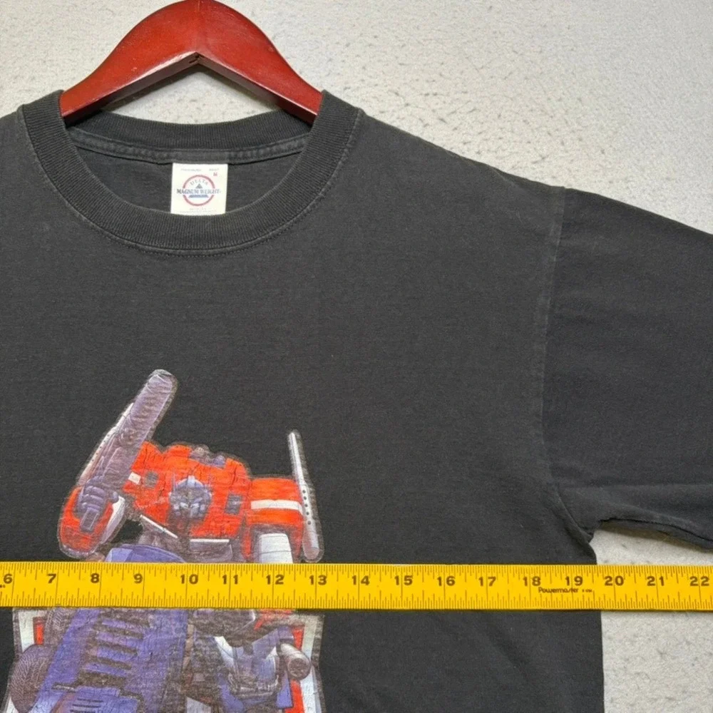 Delta T-Shirt Mens M Black Transformers Optimus Prime Vintage 90s Faded Graphic